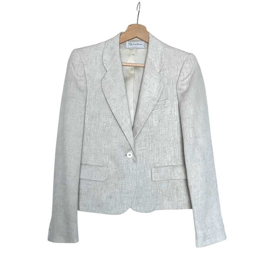 Evan Picone Natural Linen Women's Blazer